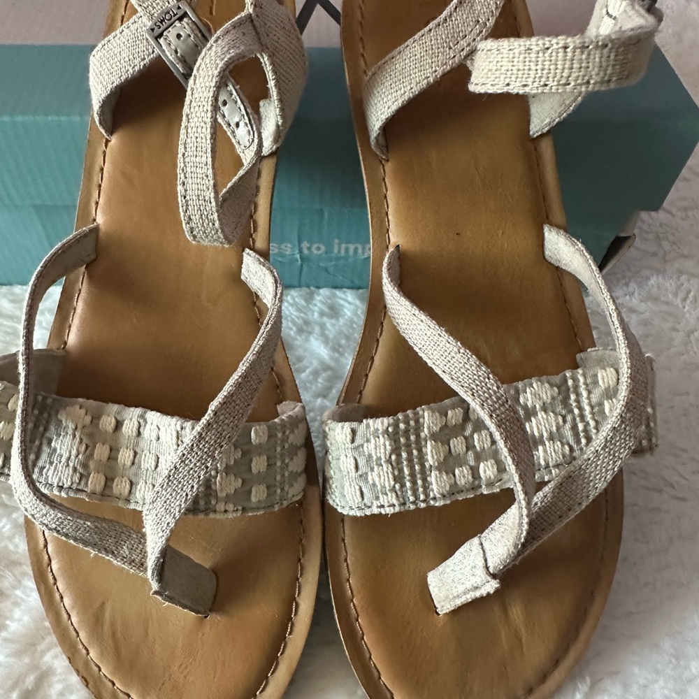 Toms Natural Strappy Sandals